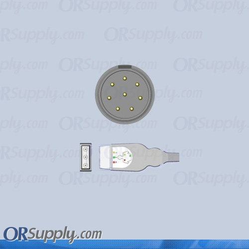 3-Lead ECG Cable with Nihon Kohden Connector and Safety DIN IEC Patient Connectors