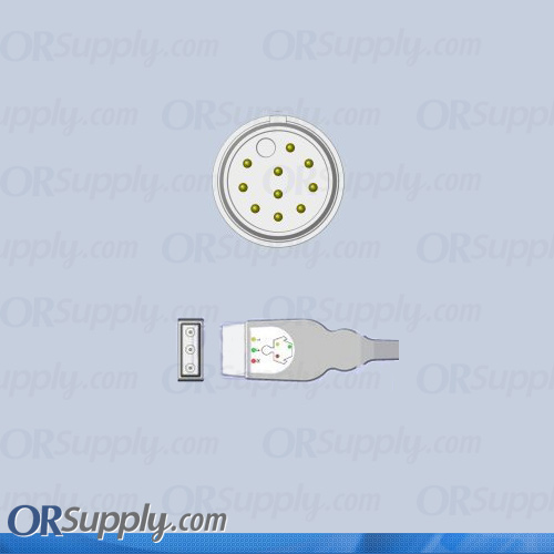 Mennen Medical ECG Cable, 3-Lead IEC